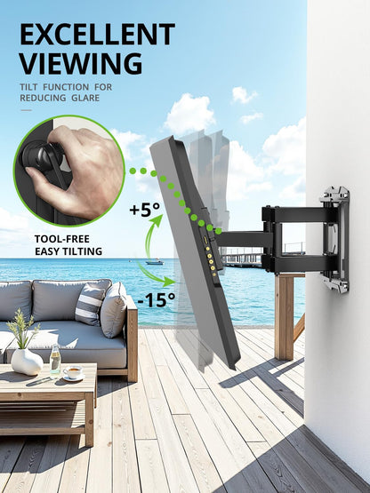 USX Mount Full Motion TV Wall Mount for 42-90 inch TV Holds up to 132lbs