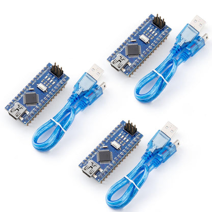 ELEGOO Presoldered Nano Board USB-C with Cable Compatible with Arduino 3PC