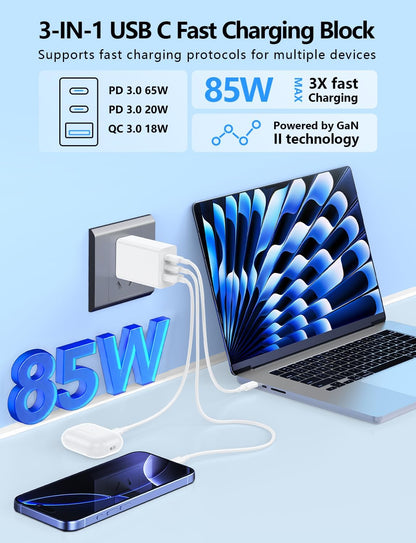 Type C Charger Fast Charging,4Pack 25W Super USB C Fast Charger Block