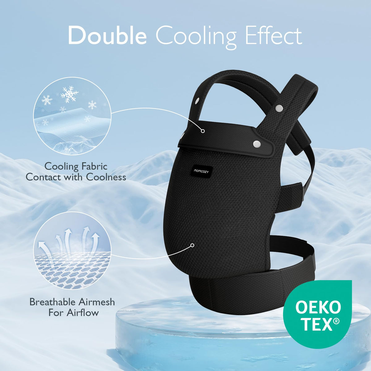 Momcozy PureHug Baby Carrier - Ergonomic, Cozy and Lightweight for 7-45 lbs