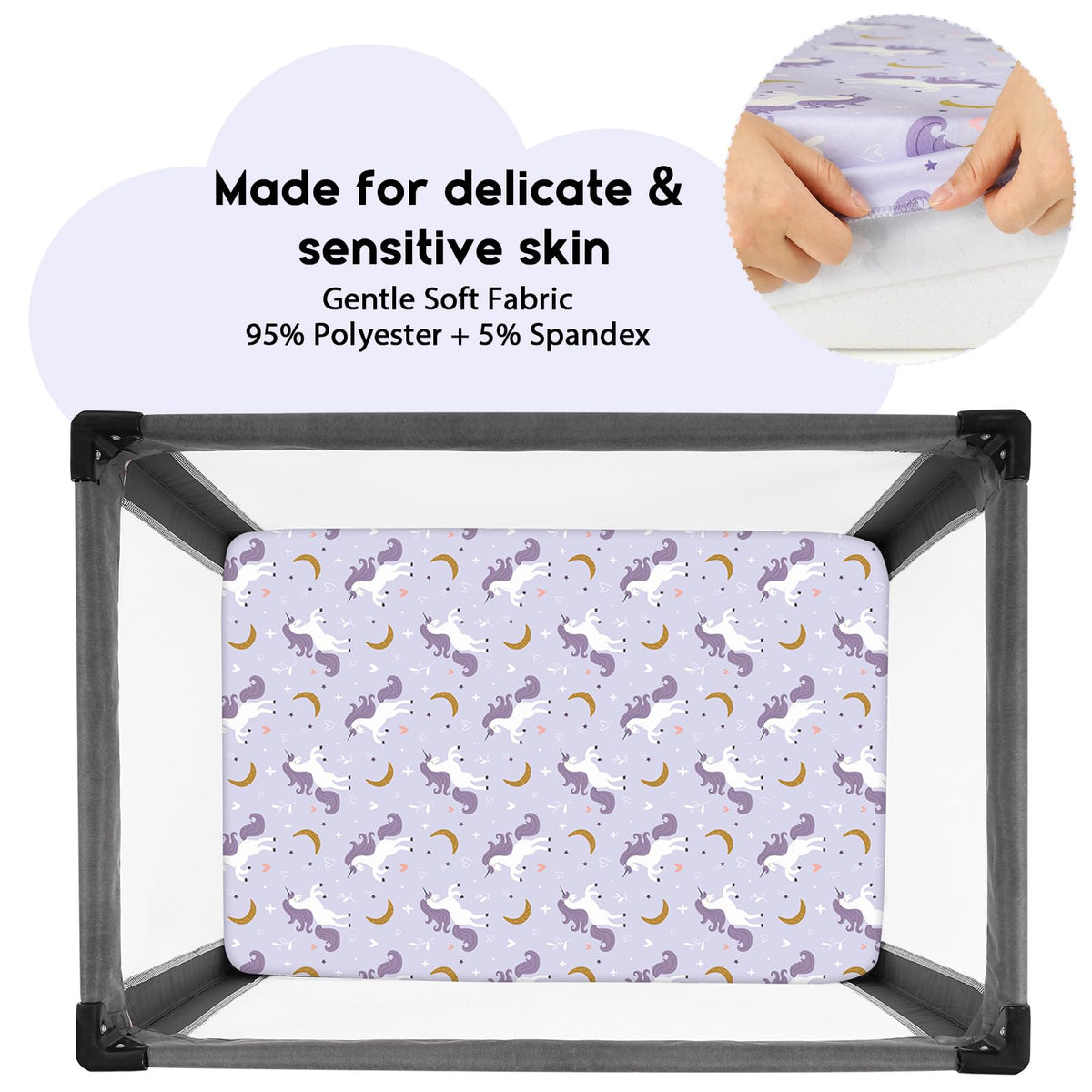 Yoofoss 2-Pack Baby Crib Sheets for Boys Girls 52x28 (Green+Leaf)