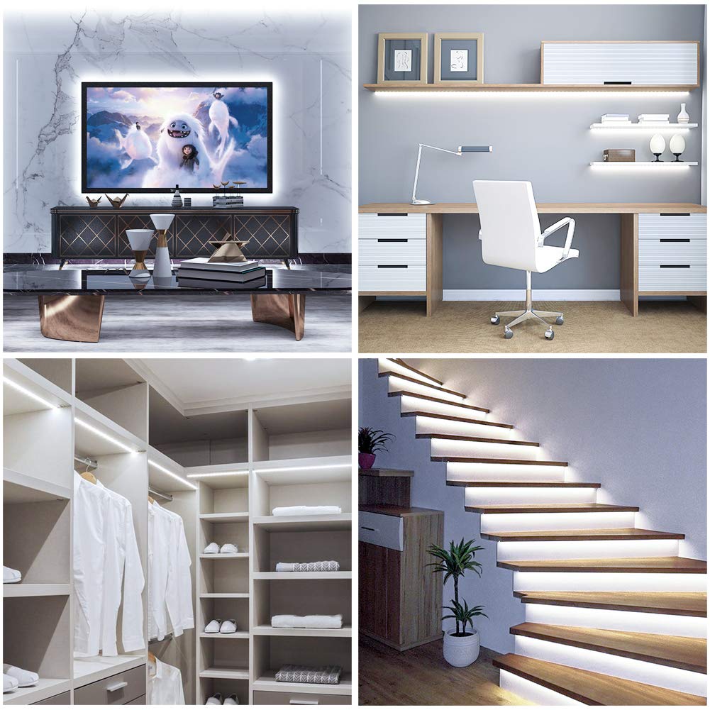Govee Warm White LED Strip Lights 16.4ft with Control Box, 3000K, Dimmable