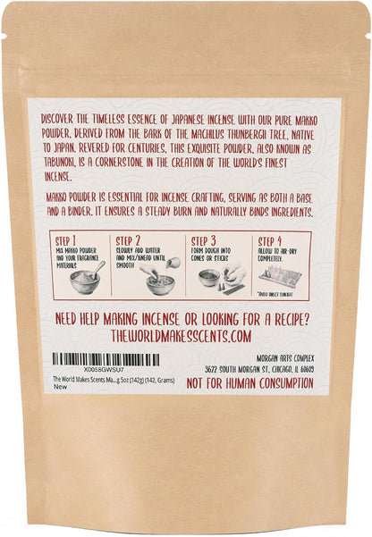 Japanese Makko Powder for Incense Making | Natural Binder for DIY Incense Crafting 3.5oz (100g)