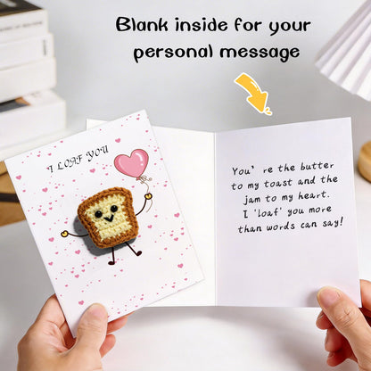 3D Crochet Toast Card for New Chapter - A Little Toast to Your Next Chapter