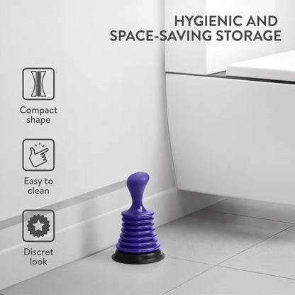 Luigi's Mini Sink Plunger for Unblocking Drains in Bathroom Kitchen Sink Bath and Shower - Small Powerful Commercial Style Plumbers Plunger - Bellow Plunger Sink Unblocker