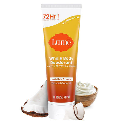 Lume Whole Body Deodorant - Cream Tube - 3 oz, 2 pk (Soft Powder)