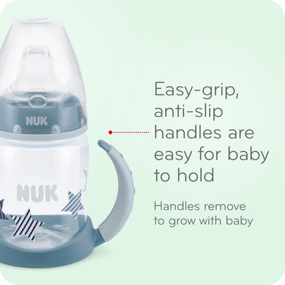 NUK Learner Cup, Ms. Rachel, 10 oz, 8+ Months, 2 pack – Soft Spout, Easy-Grip Handles, BPA Free, Spill Proof Transition Sippy Cup