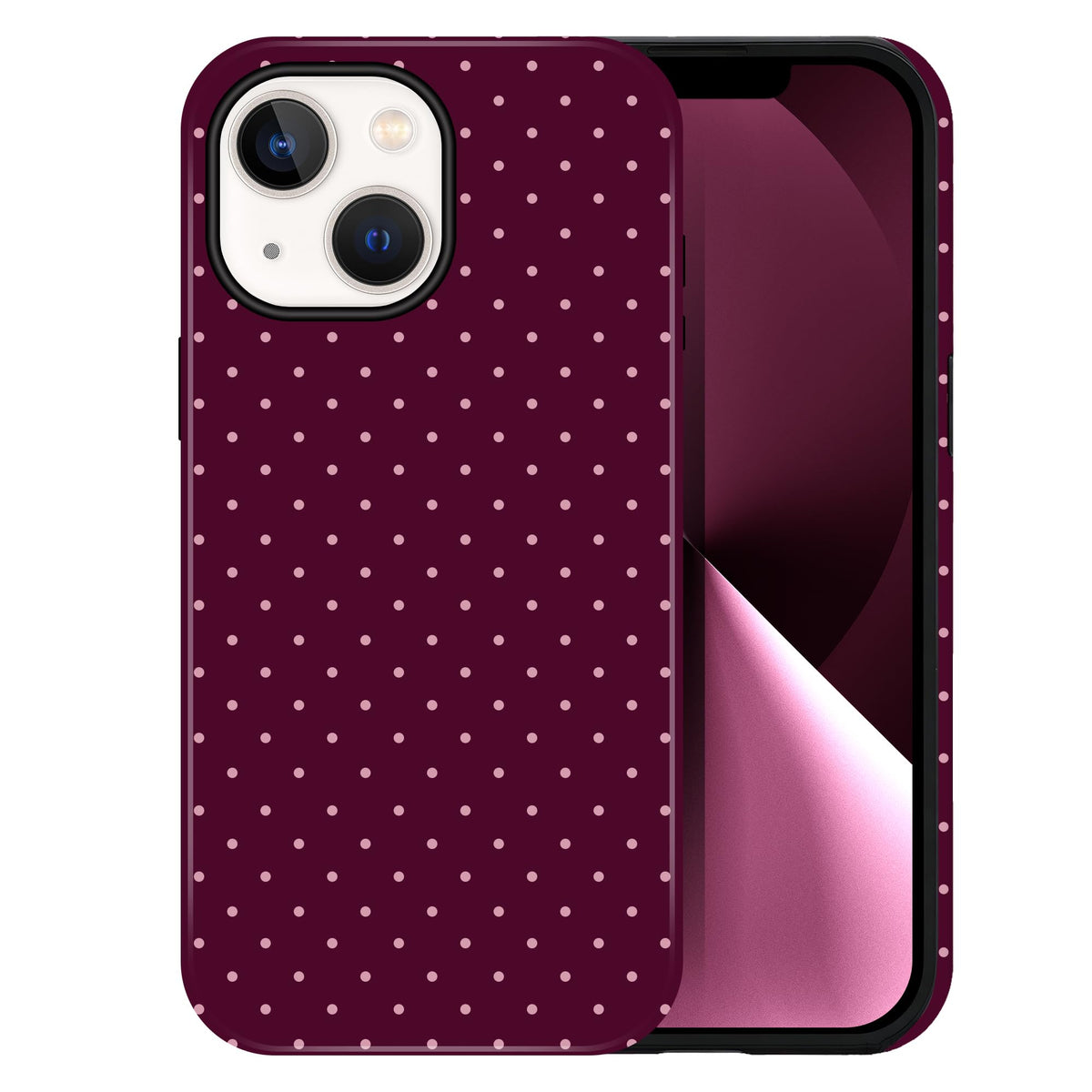 Polka Dot Pattern Phone Case for iPhone 17 6.3", White