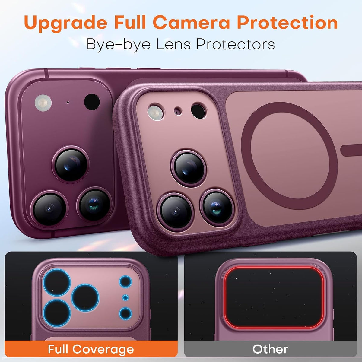 TAURI for iPhone 16 Pro Max Case, Compatible with MagSafe, Purple