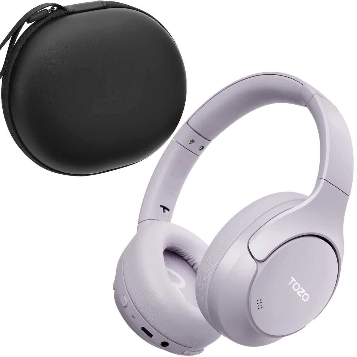 TOZO HT3 Hybrid Noise Cancelling Wireless Headphones, 90H Over Ear Headset