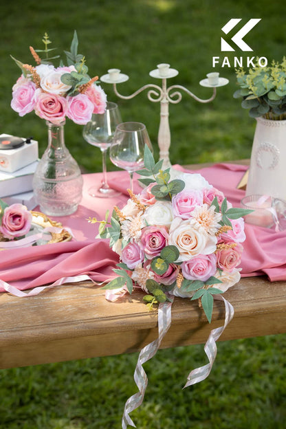 Fall Artificial Flowers DIY Bouquet Combo Faux Rose for Home Decor