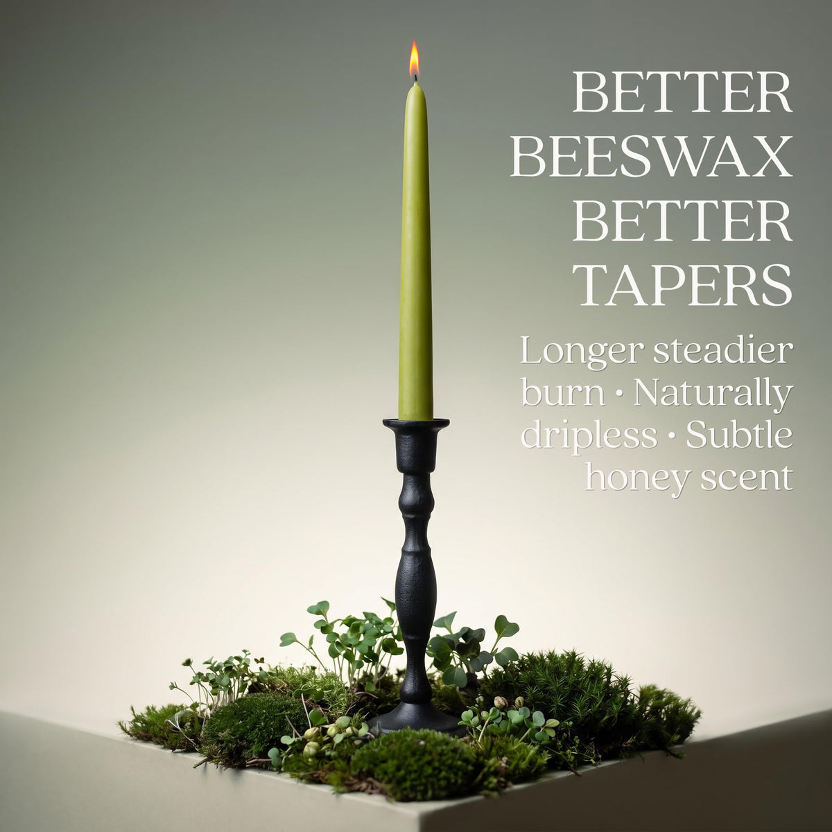 Taper Candles, 12 Inch Terracotta, 2 Count