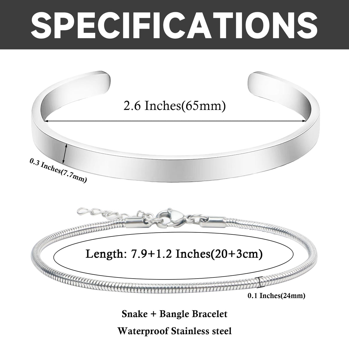 Mens Bracelet for Men, Waterproof Bracelet for Men Jewelry