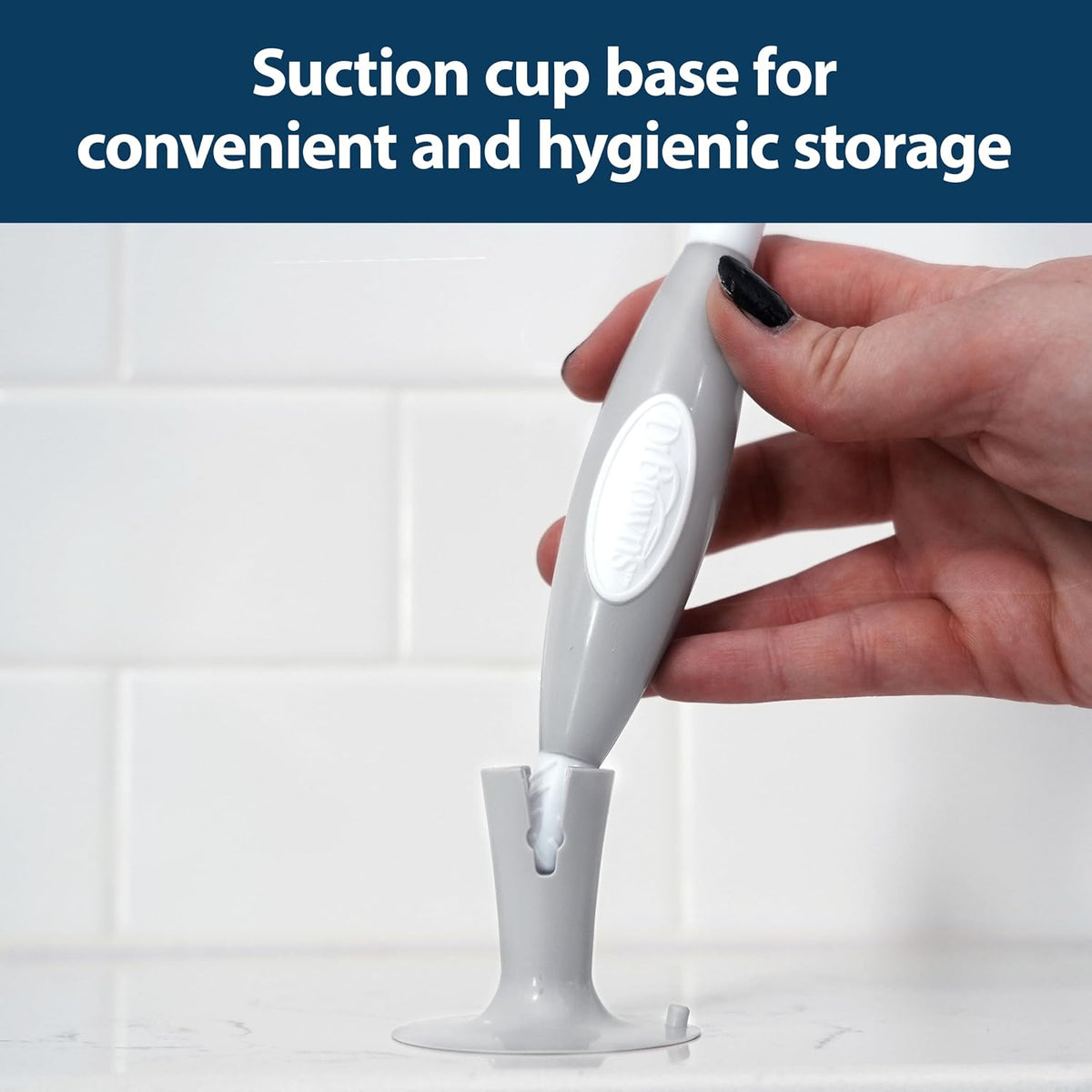 Dr. Brown's Soft Touch Baby Bottle Cleaning Brush, Gray, 1-Pack