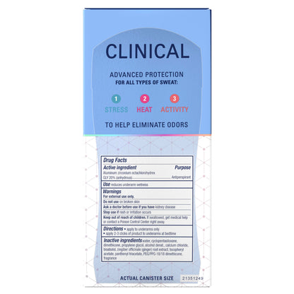 Secret Clinical Antiperspirant Deodorant, Completely Clean 2.6 oz Pack of 2