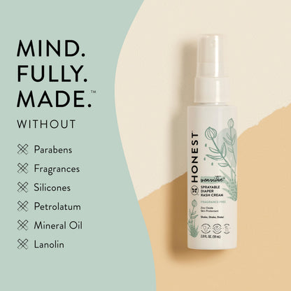 The Honest Company Diaper Rash Cream, Hypoallergenic, Cruelty-Free, 2.5 oz