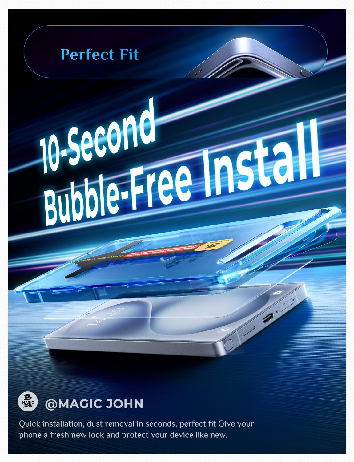 MAGIC JOHN for iPhone 18 Pro Max Screen Protector Easy Installation