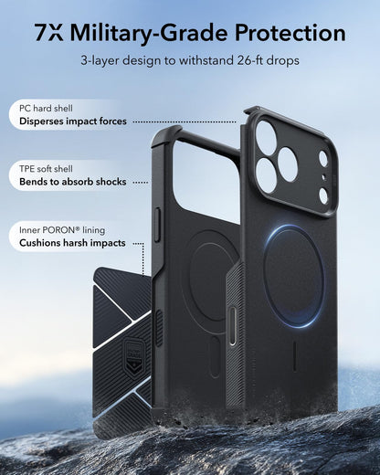 ESR Cyber Tough for iPhone 18 Pro Max/17 Pro Max Case, Black
