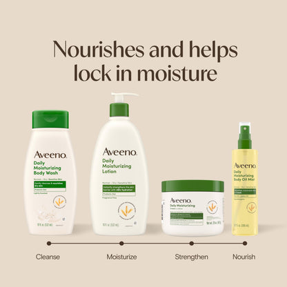 Aveeno Daily Moisturizing Body Lotion, Fragrance-Free, 18 fl. oz