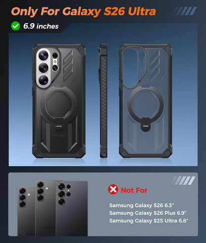 FNTCASE for iPhone 17 Case with 360 Spin Magnetic Stand