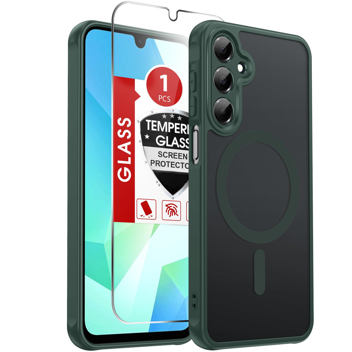 LeYi for Pixel-8A Phone Case: MagSafe Fit & Screen Protector Crystal Clear