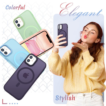 for iPhone 14 Plus Case, Matte Magnetic Phone Case, Lavender Purple