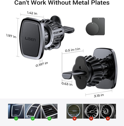 LISEN for MagSafe Car Mount [3800gf Strong Magnet&90+LBS Suction] 360° Adjustable Vacuum Magnetic Phone Holders for Your Car, for iPhone 18 Pro Max 17 16 15 Car Accessories Women Men Smartphone White