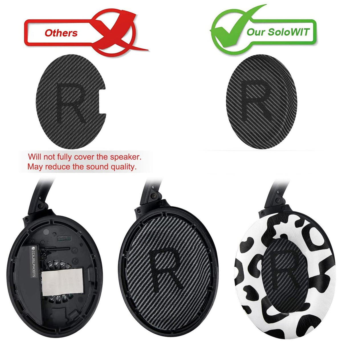 Earpads for Bose QC35 & QC35 ii - Black