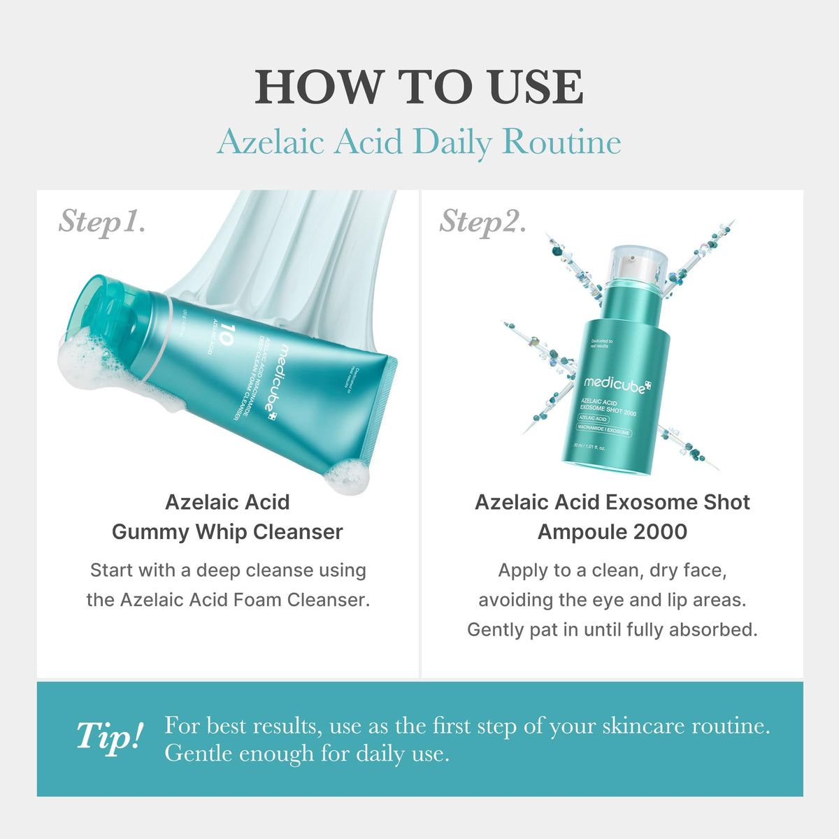 medicube Exosome Shot Zero 2,000 PPM Spicule Facial Serum For Pores & Sebum