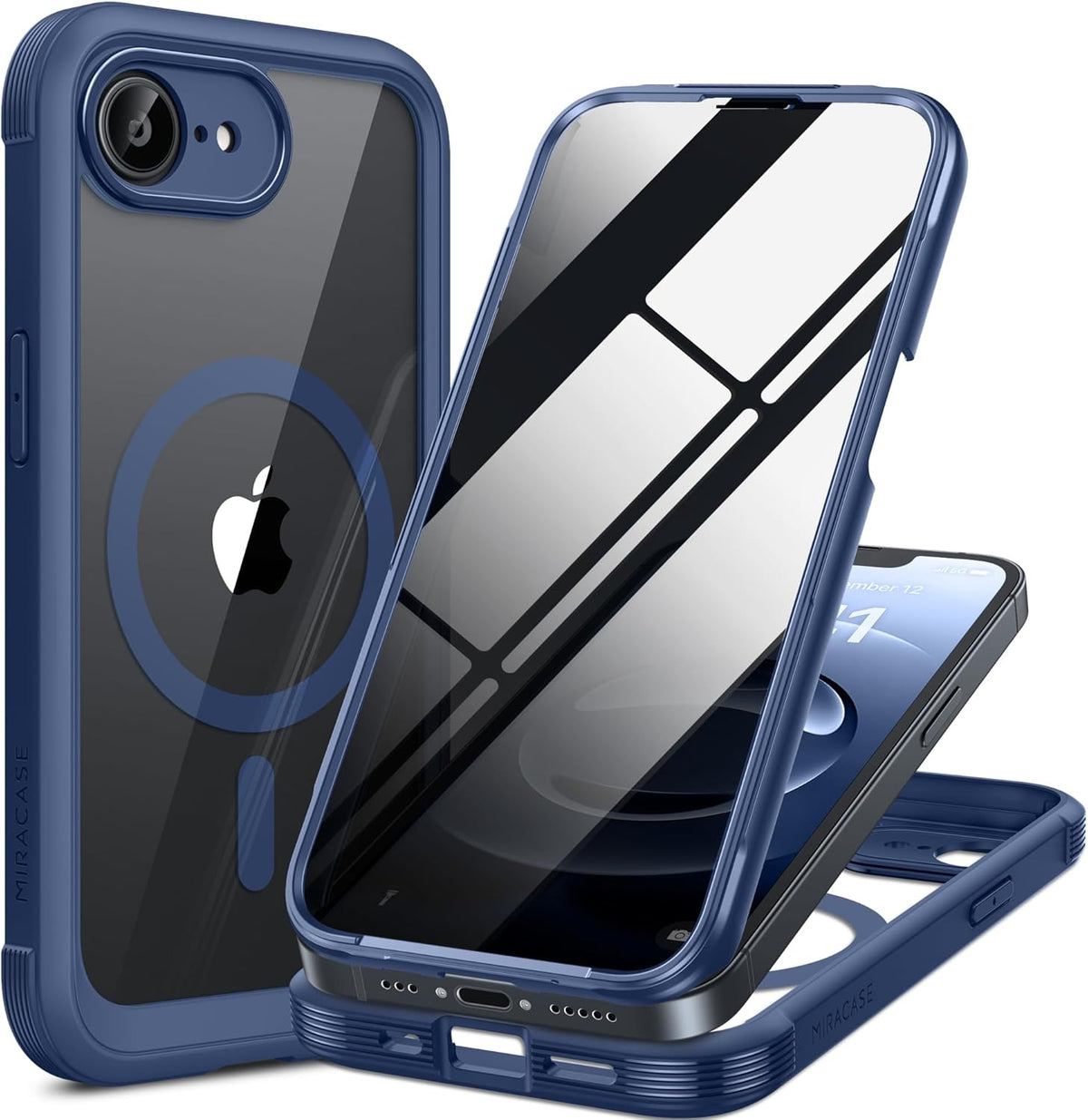 Miracase for iPhone 17 Pro Privacy Series Case, Magsafe, Deep Blue