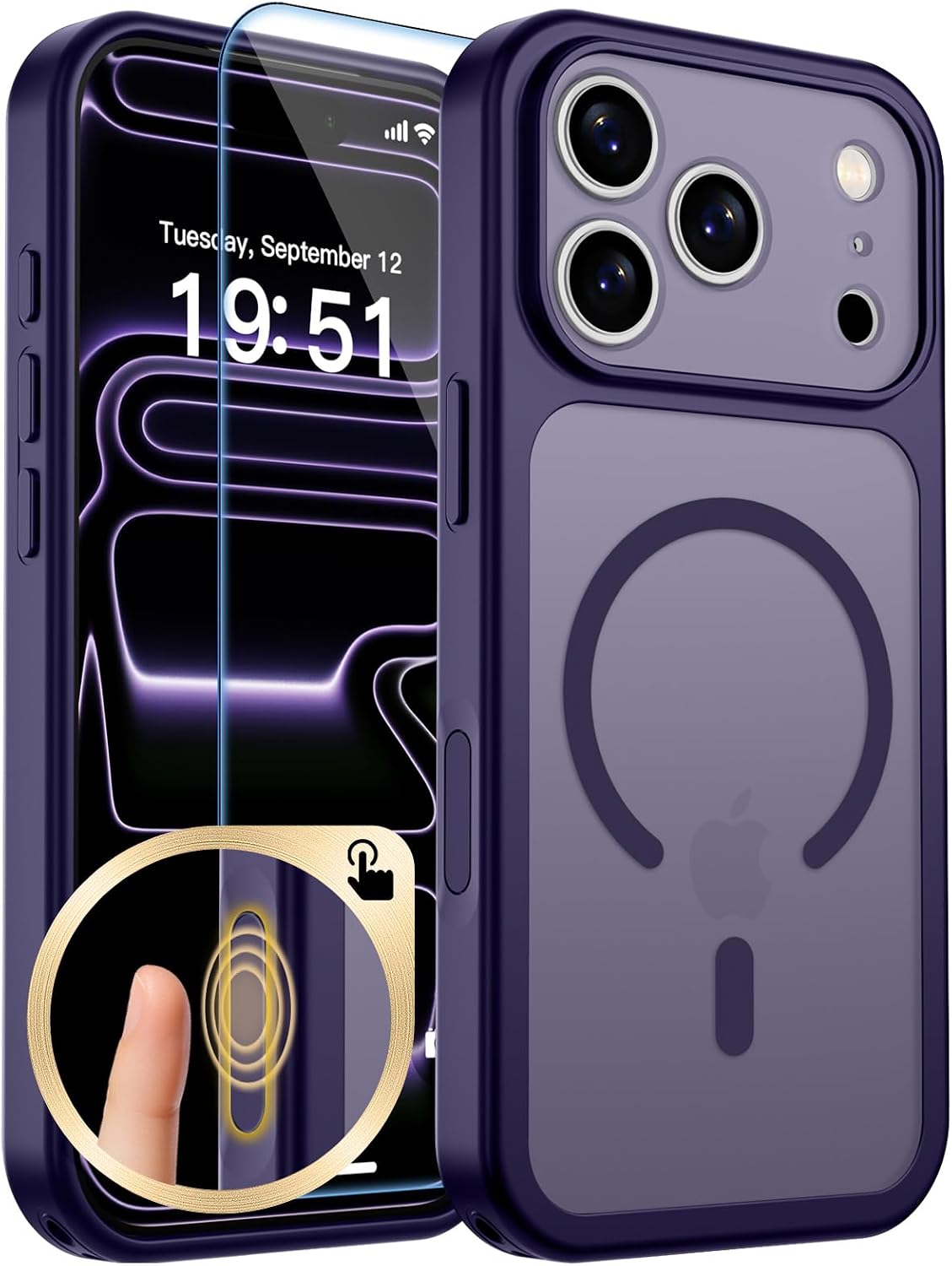 zapica Magnetic for iPhone Air Case, Dark Blue