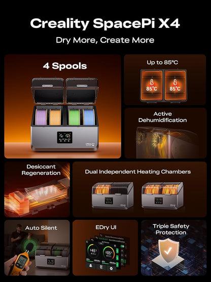 Creality K2 Combo 3D Printer Bundle with Space Pi X4 Filament Dryer Box