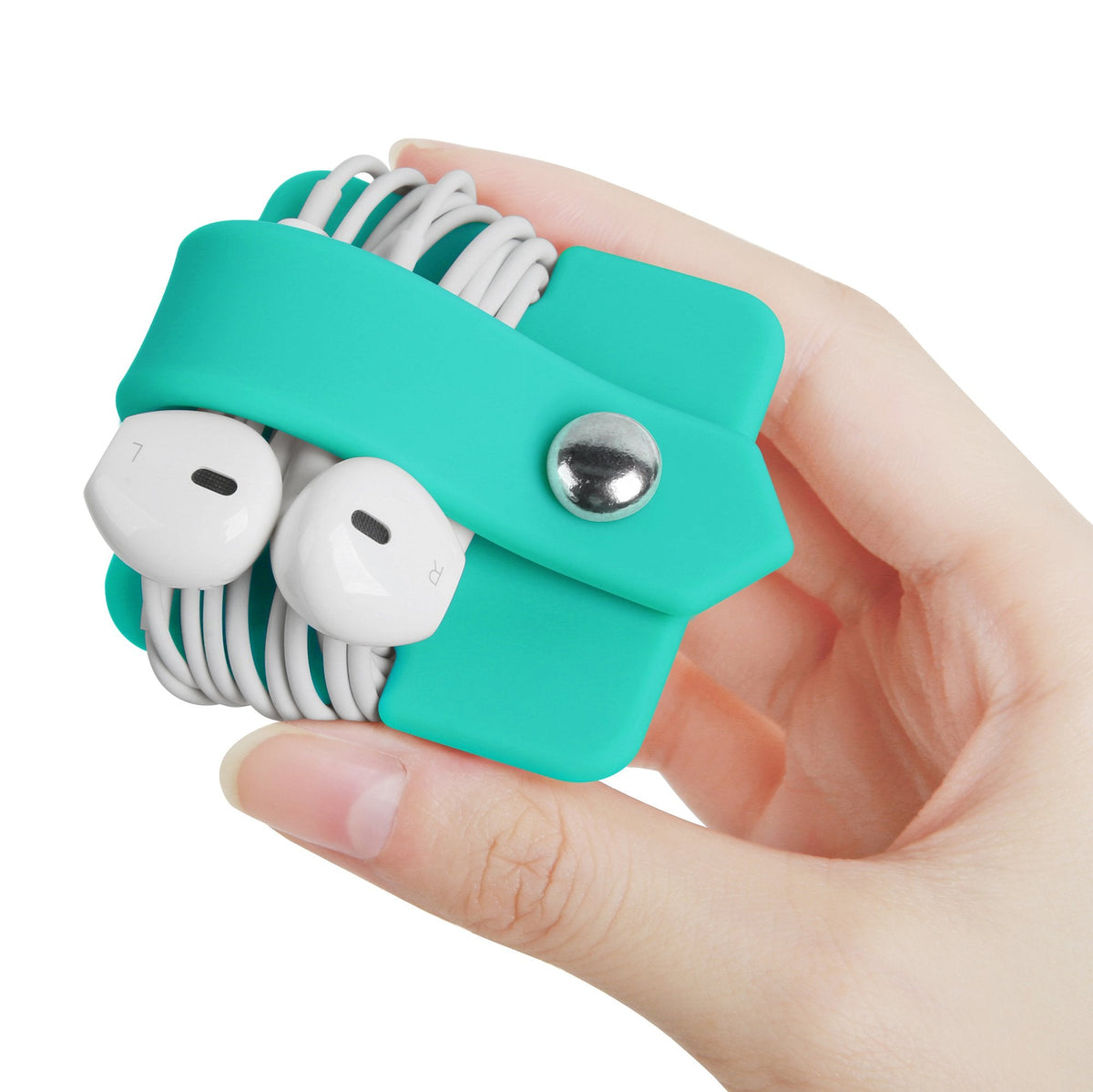 Headphone Case Cord Organizer Earbuds Holder Earphones Case Wrap Winder Headset Keeper Cord Manager Cable Organizer Black