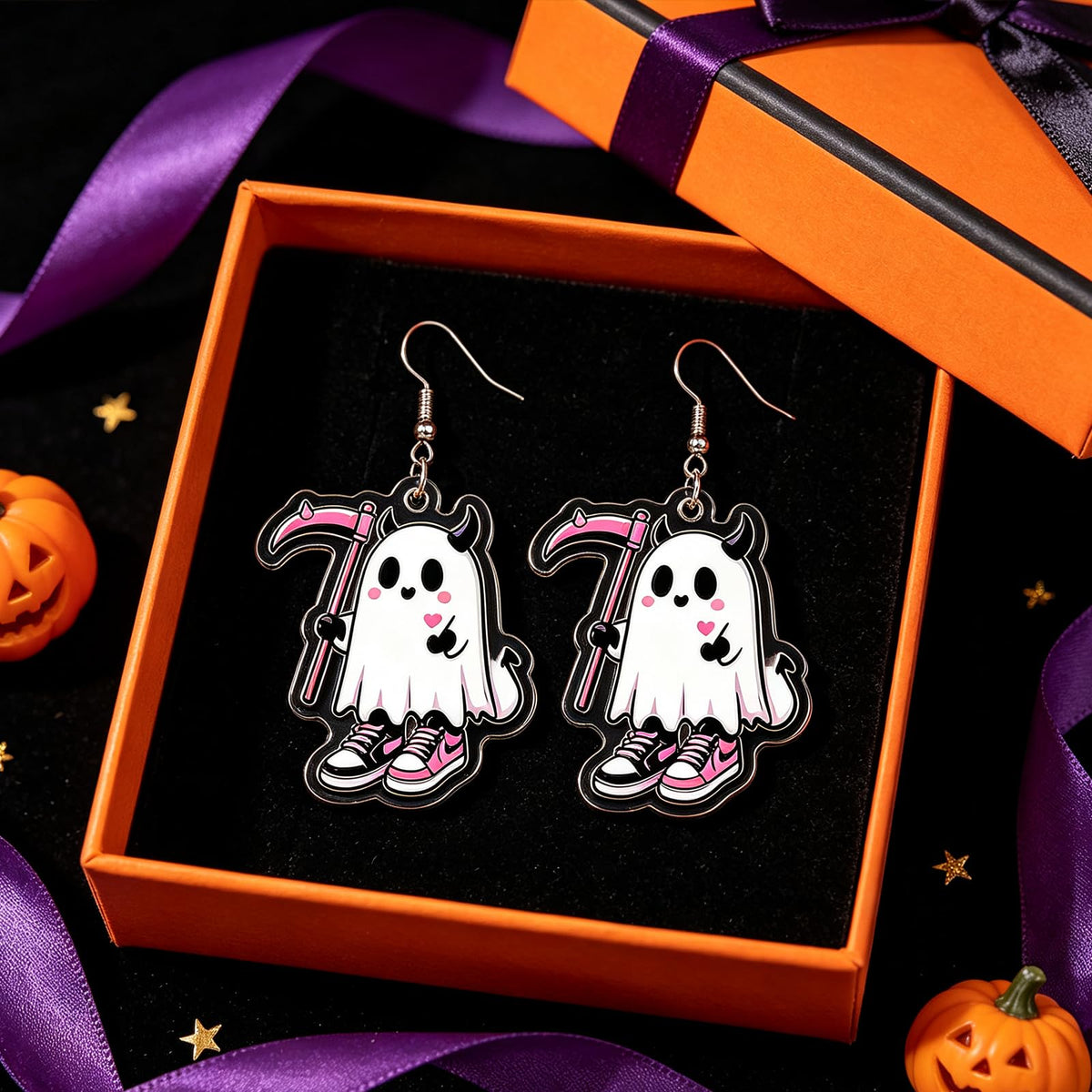 Hocus Pocus Earrings for Women Spooky Witch Halloween Pumpkin Earrings Halloween Accessories Witch Jewelry