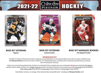 2021 2022 Upper Deck O Pee Chee PLATINUM Hockey Series Factory Sealed Unopened Blaster Box Brand New Released in June of 2023