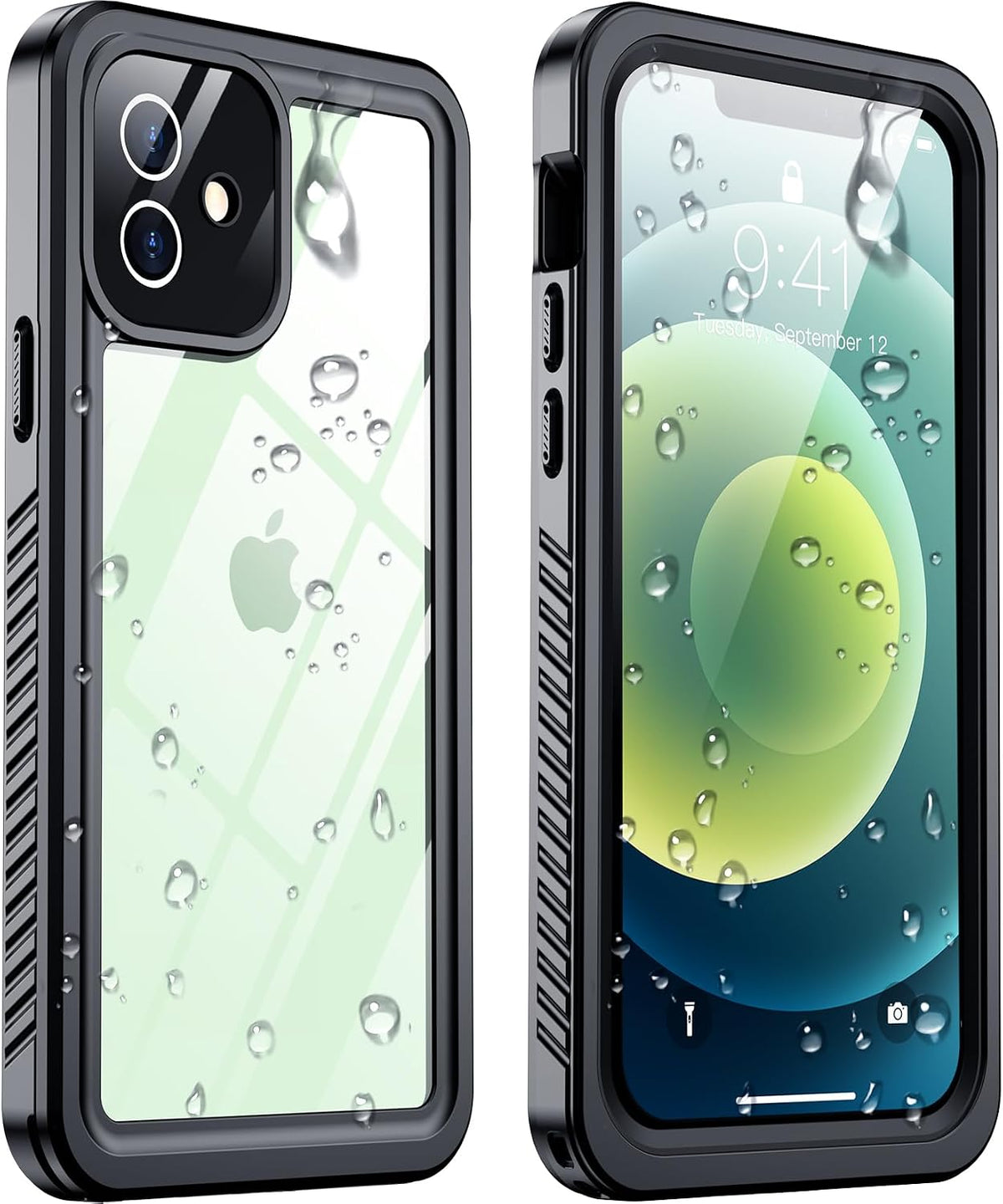 Temdan Compatible with iPhone 17 Pro Case,Waterproof Built-in Screen & Camera Protector IP68 Underwater Full Body 17FT Military Dropproof Shockproof Phone Case 6.3"-Blue/Clear