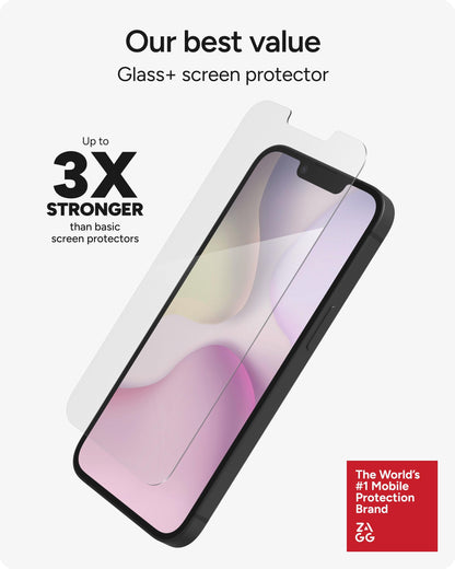 ZAGG Glass+ Screen Protector for iPhone 17