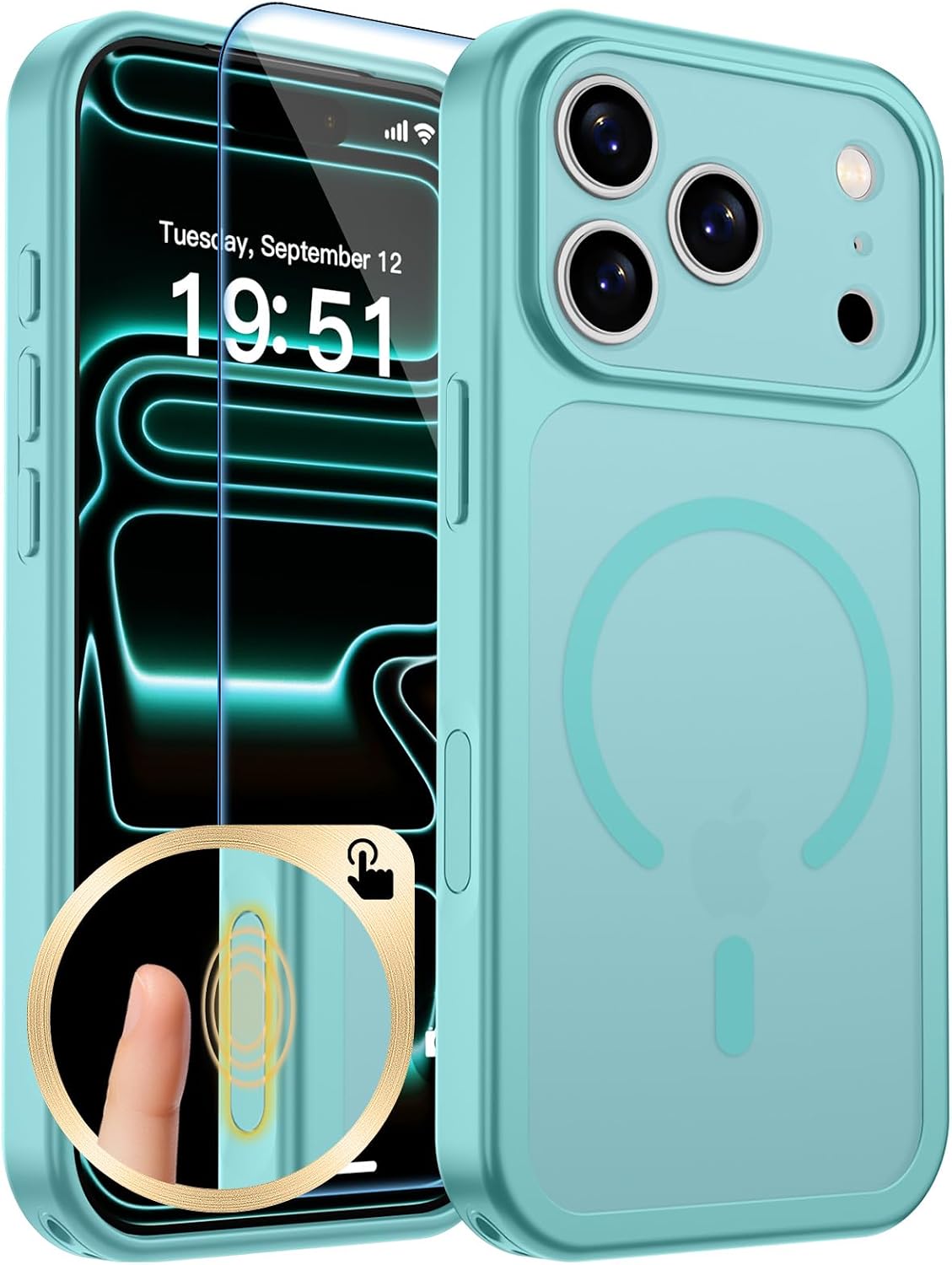 zapica Magnetic for iPhone Air Case, Dark Blue