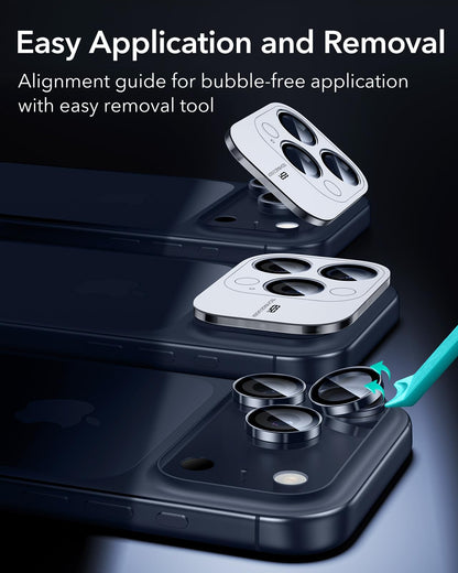 ESR for iPhone 17 Pro Max/17 Pro Camera Lens Protector, 1 Pack, Black