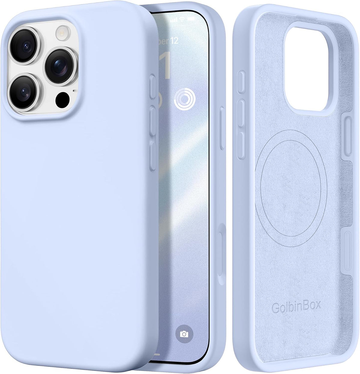 GolbinBox Magnetic for iPhone 13/14 Case, Silicone Cover, Blackcurrant