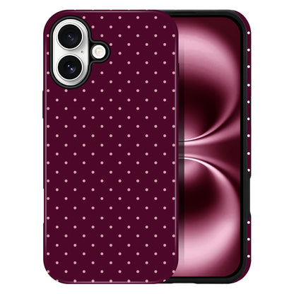 Polka Dot Pattern Phone Case for iPhone 17 6.3", White