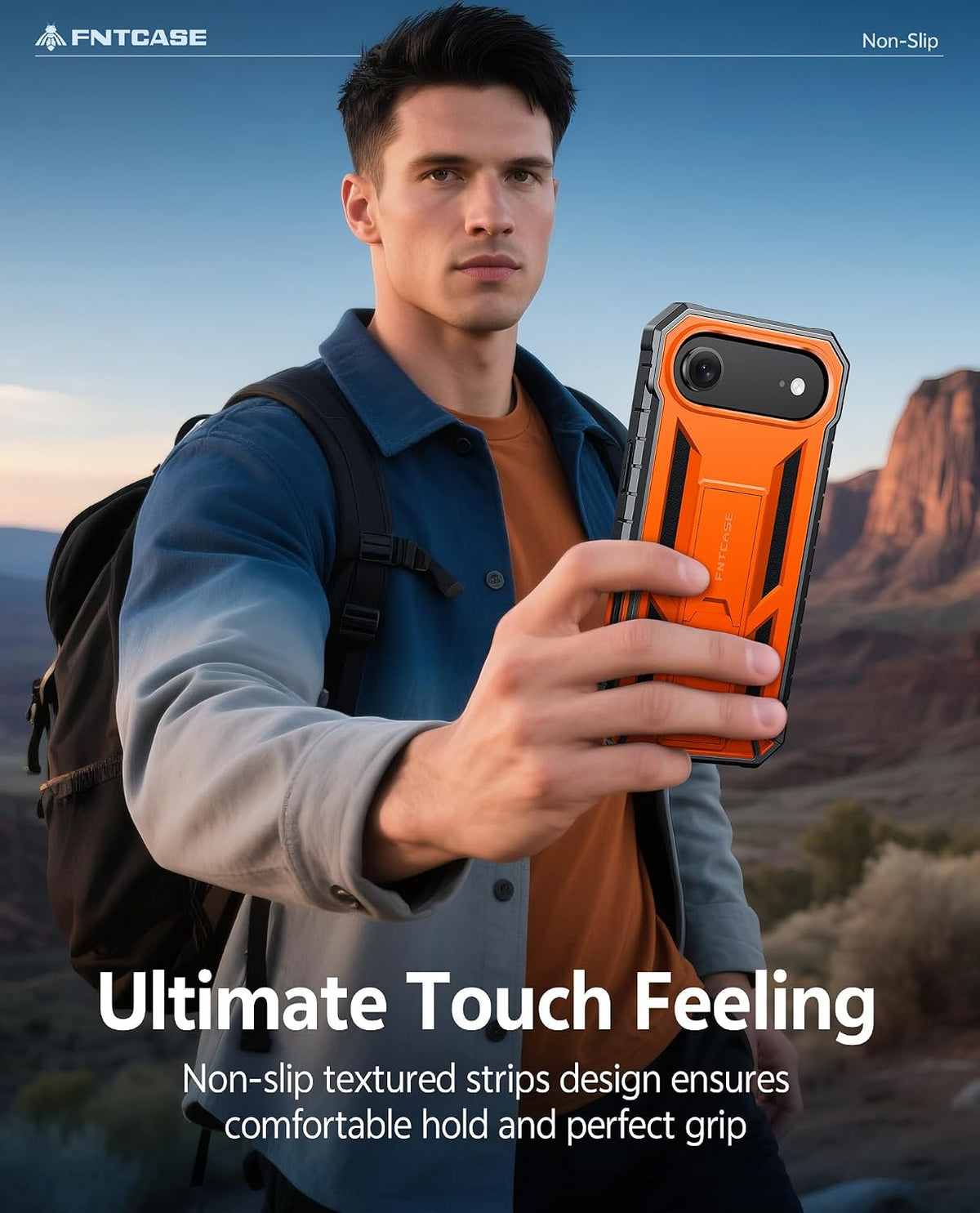 FNTCASE for iPhone 16 Case with Belt Clip and Built-in Screen Protector