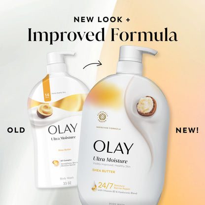 Olay Body Wash for Women, Ultra Moisture Shea Butter Scent, 35 fl oz