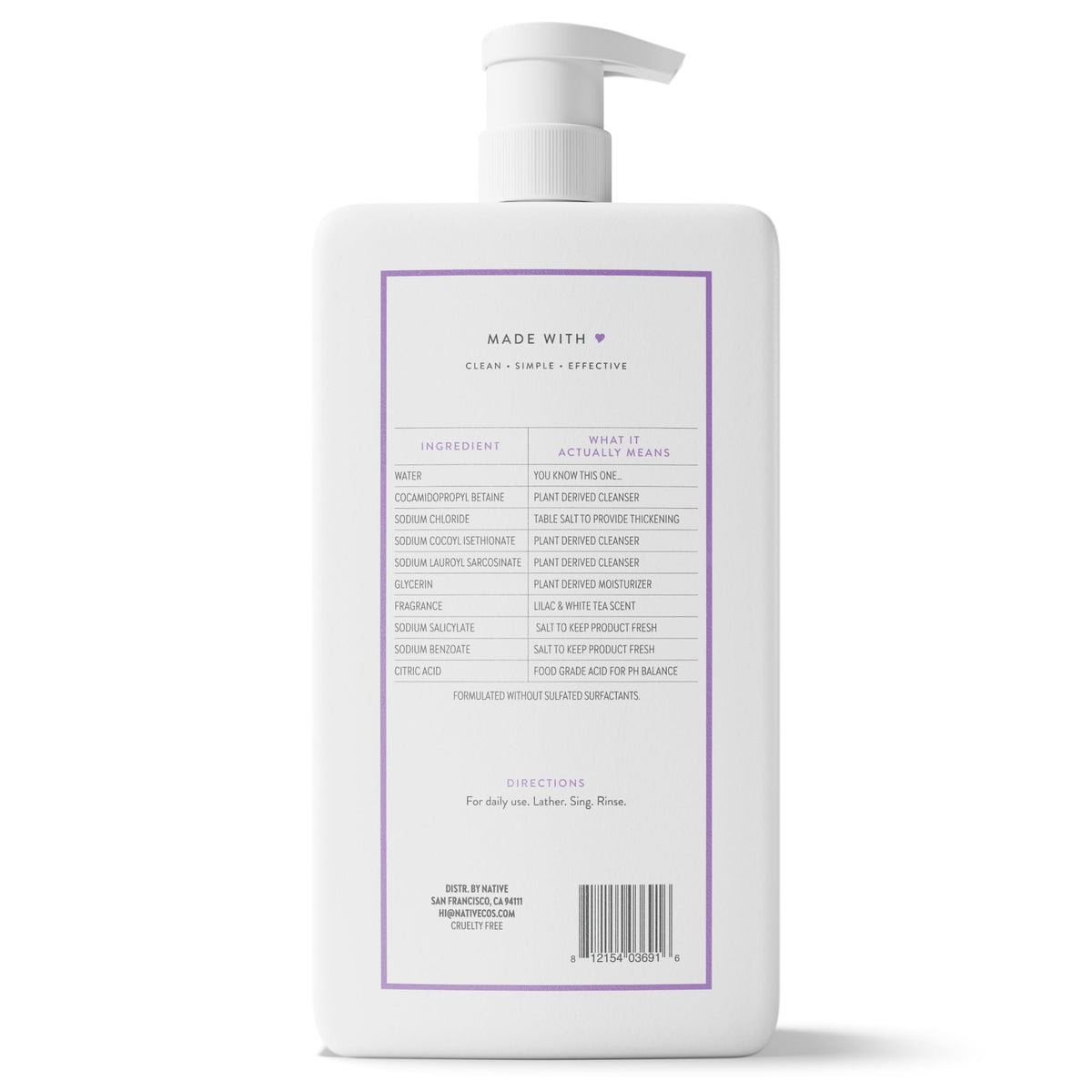 Native Body Wash 3 Pack - Natural Body Wash Women & Men - SLS & Paraben Free - Cucumber & Mint, Coconut & Vanilla, Lavender & Rose
