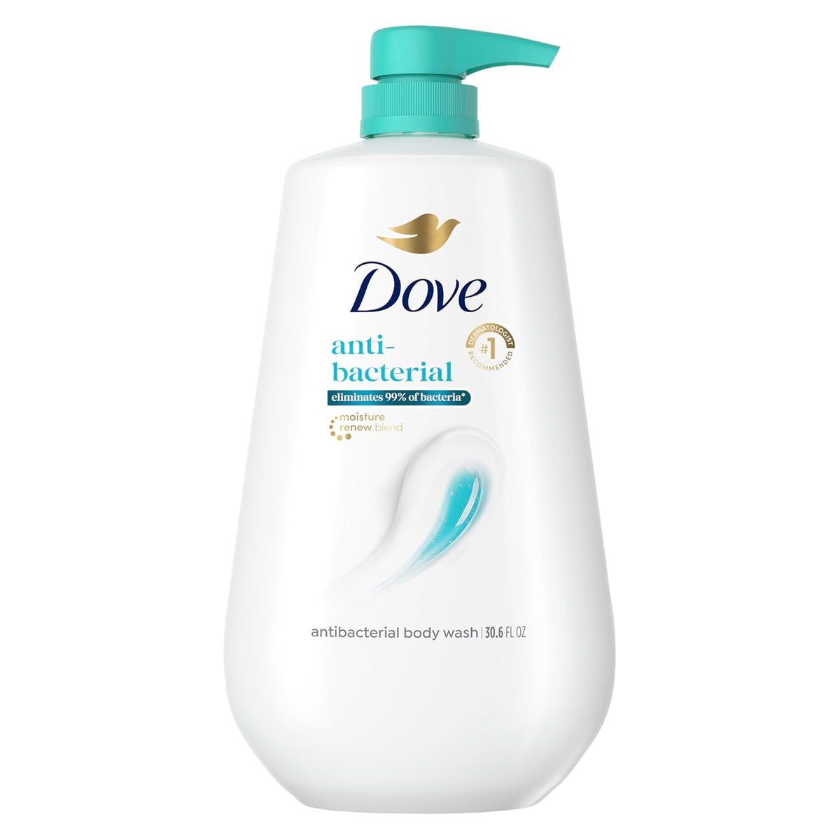 Dove Body Wash Antibacterial For All Skin Types 30.6 oz Pump, Sulfate Free