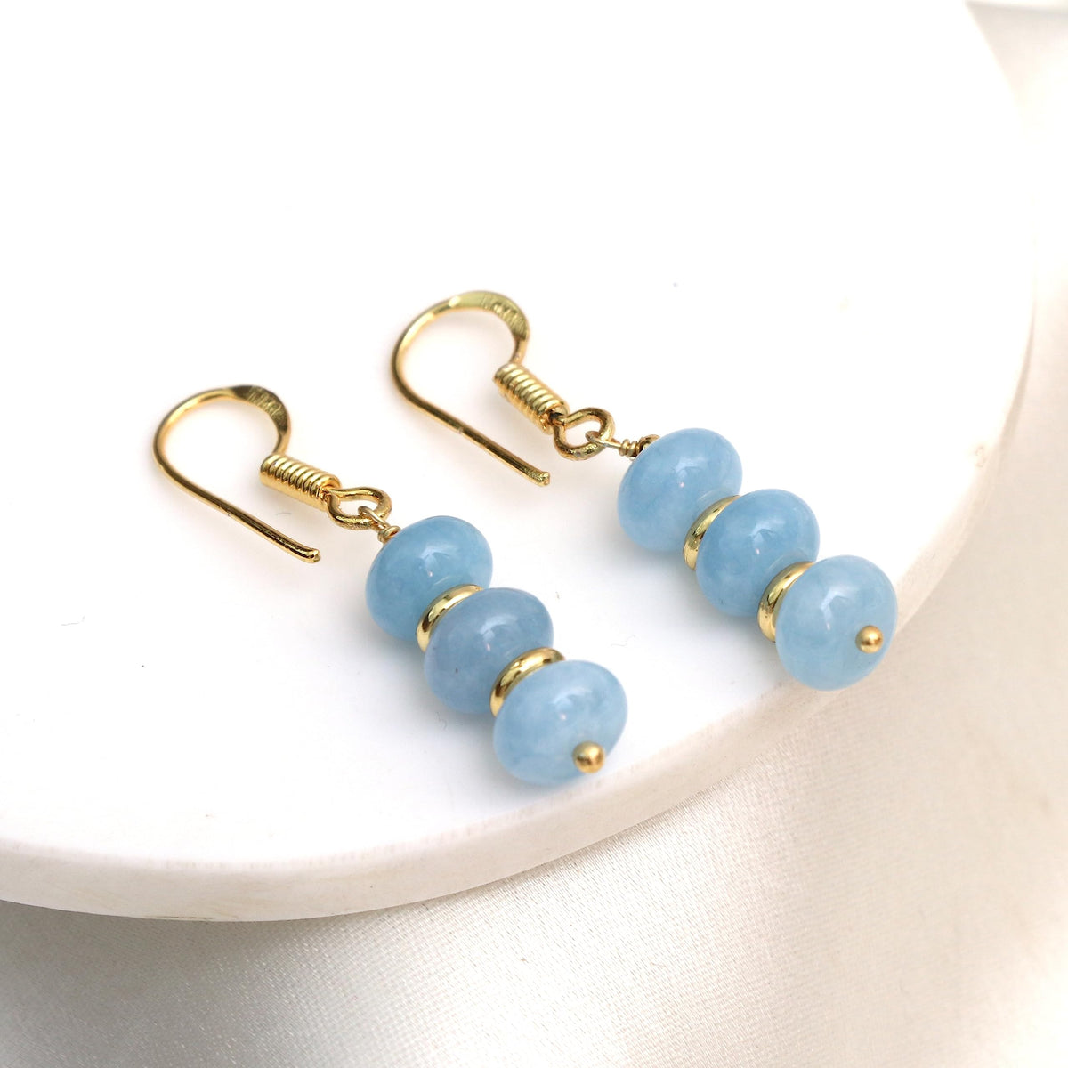 Gempires Beaded Gemstone Dangle Earrings for Women, Boho Gold Birthstone