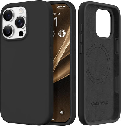 GolbinBox Magnetic for iPhone 13/14 Case, Silicone Cover, Blackcurrant