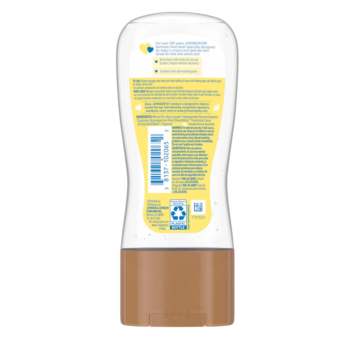 Johnson's Baby Oil with Shea & Cocoa Butter, 20 fl. oz, 6 Pack
