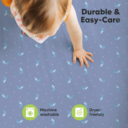 2pk Mini Crib Sheets Fitted 38x26 Pack N Play Mattress Sheet (Bumble Bear)