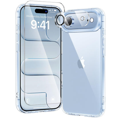 toushion 3 in 1 for iPhone 15 Plus Case Transparent